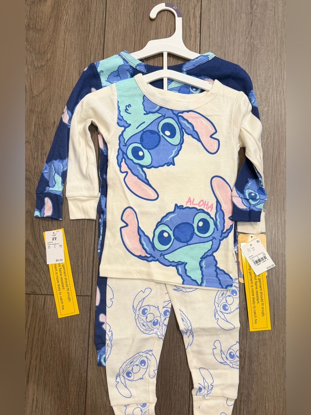 Kids Blue Stitch Aloha Pajama Set - 2T